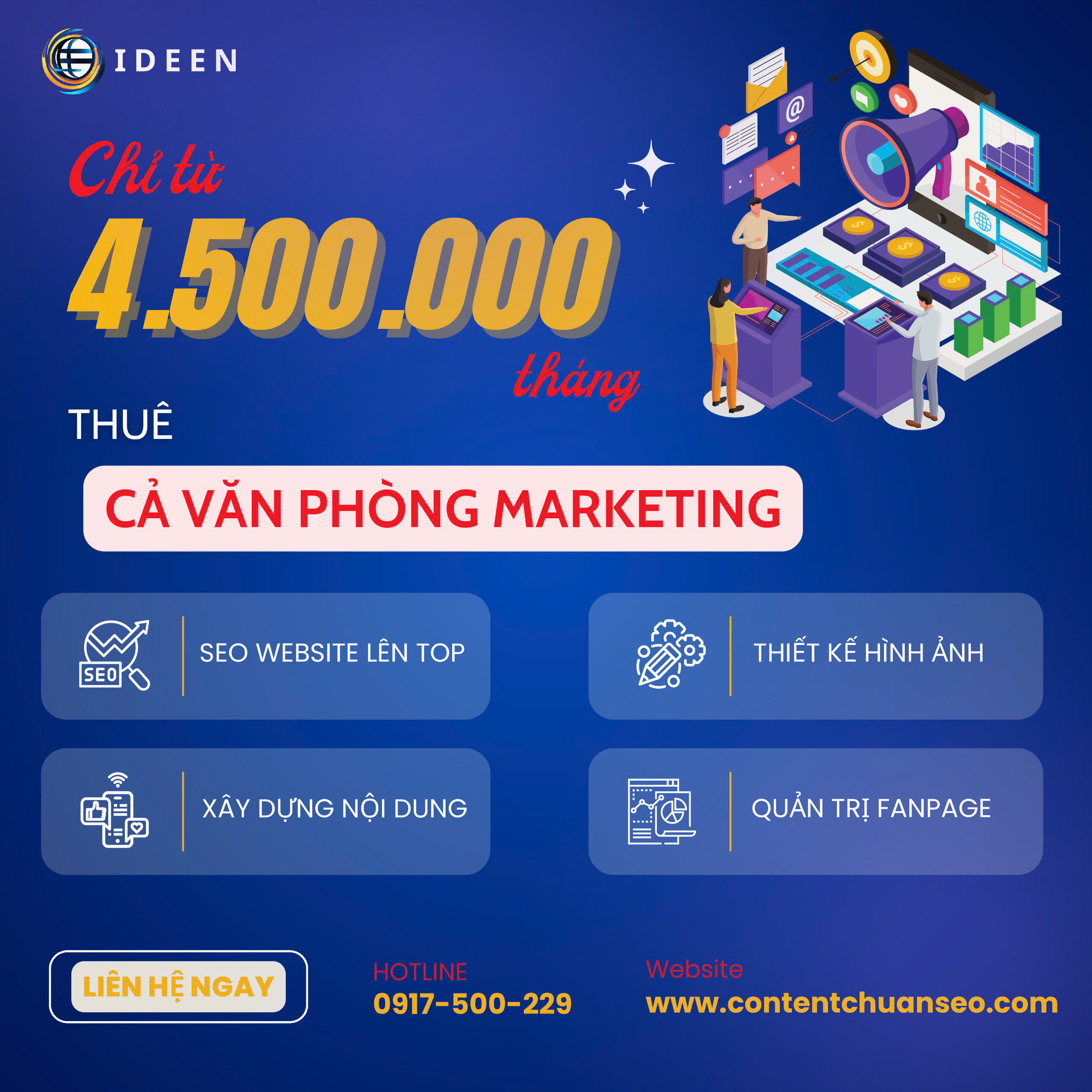 Ph&ograve;ng maketing thu&ecirc; ngo&agrave;i chi ph&iacute; thấp